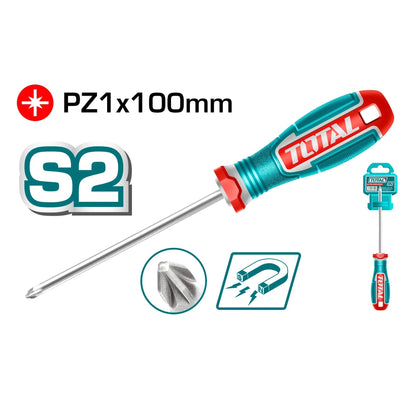 TSDPZ1100 – tournevis pozidriv TOTAL 100 mm PZ1 magnétique - SME IMPORT
