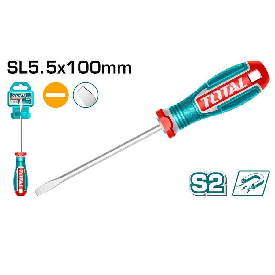 TSDSL5100 tournevis plat 5,5 x 100 mm S2 aimanté précis - SME IMPORT