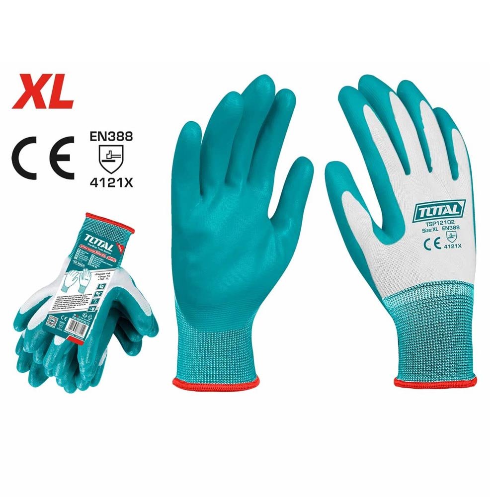 TSP12102 gants nitrile xl TOTAL résistants huiles solvants - SME IMPORT