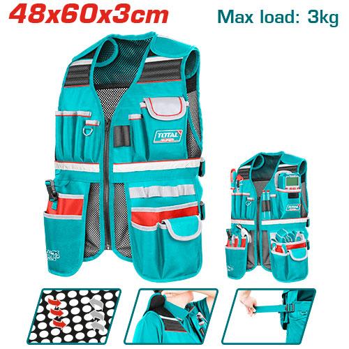 TTVT16025 gilet à outils TOTAL 48x60x3 cm pour organisation - SME IMPORT