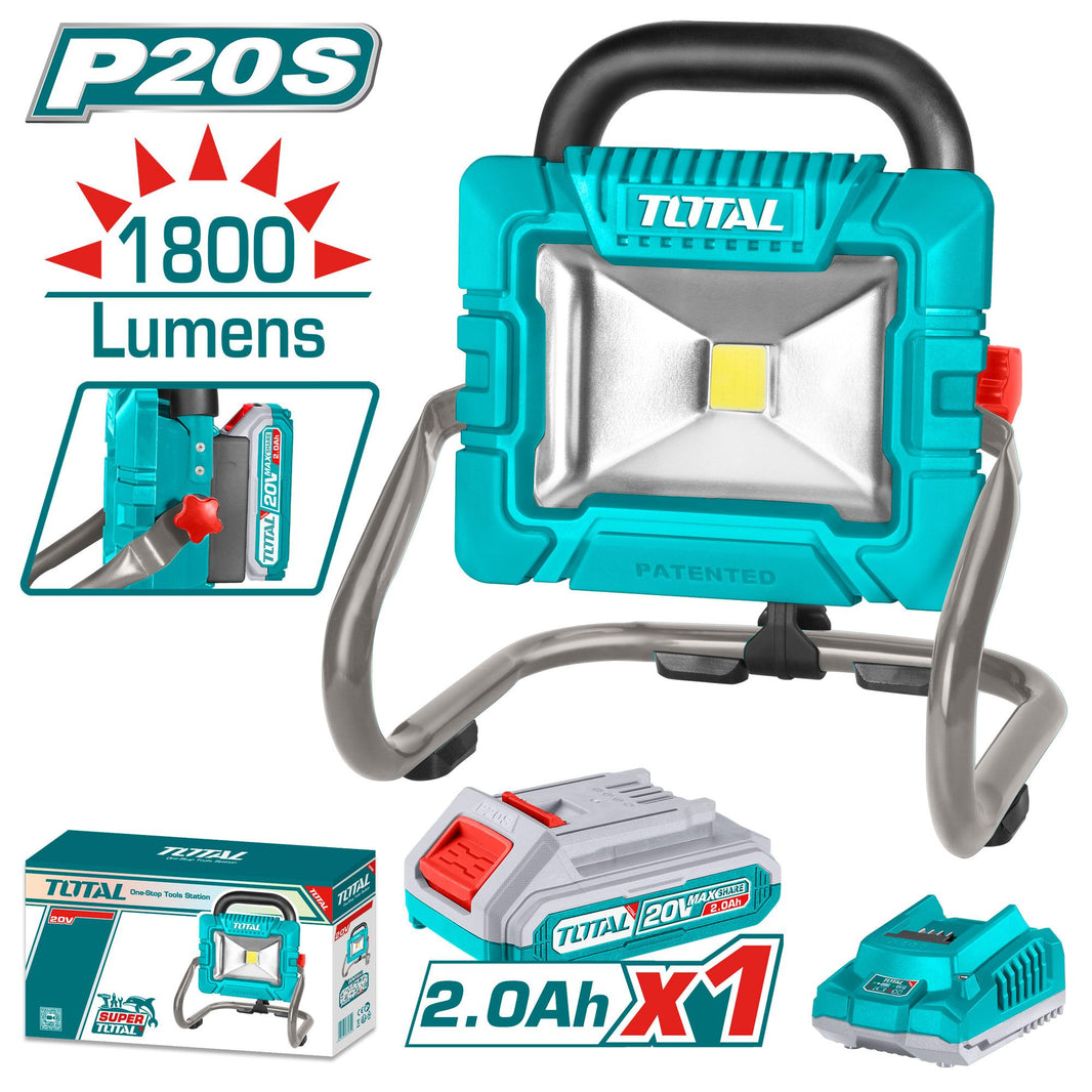 TWLI20258 Lampe Portative Sans Fil TOTAL 20W Lumière Nomade - SME IMPORT