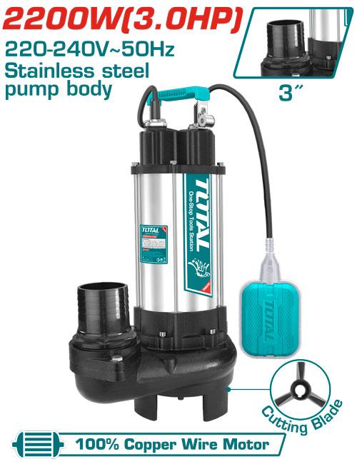 TWP7220026 pompe submersible TOTAL 2200W 3HP efficace - SME IMPORT