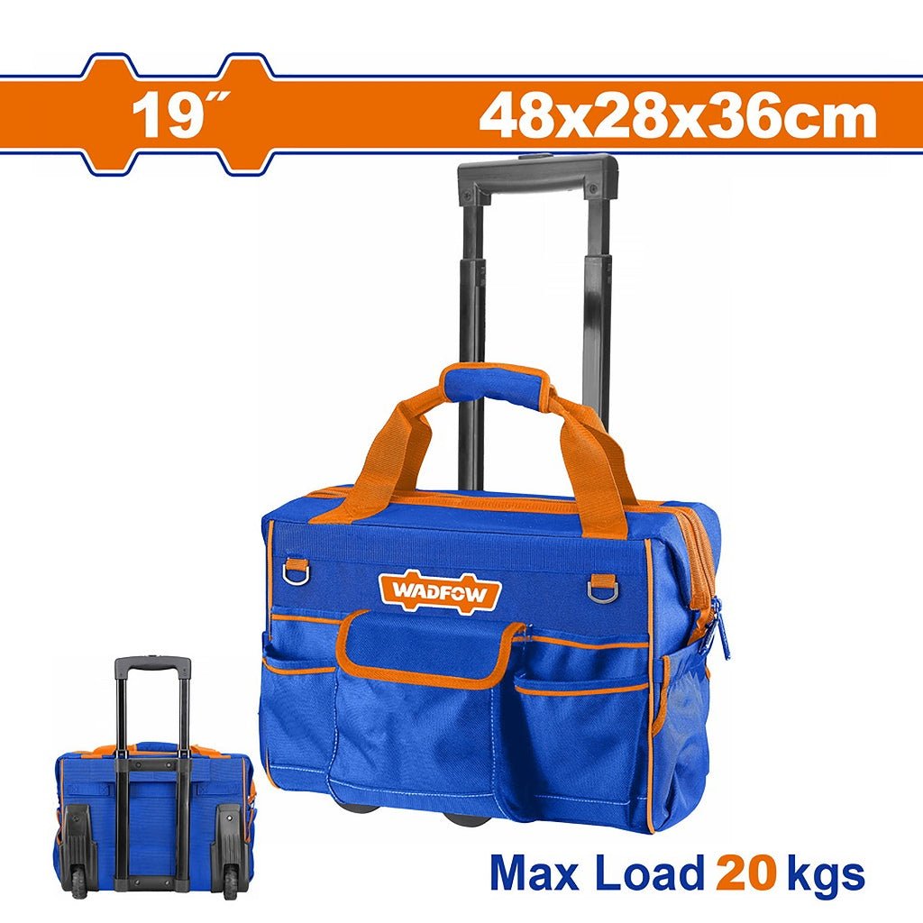 WADFOW Sac à outils à roulettes 19″, charge maximale 20 kg – WTGR102 | SME Import