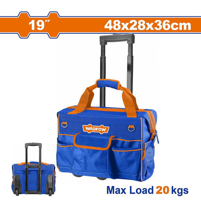 WADFOW Sac à outils à roulettes 19″, charge maximale 20 kg – WTGR102 | SME Import