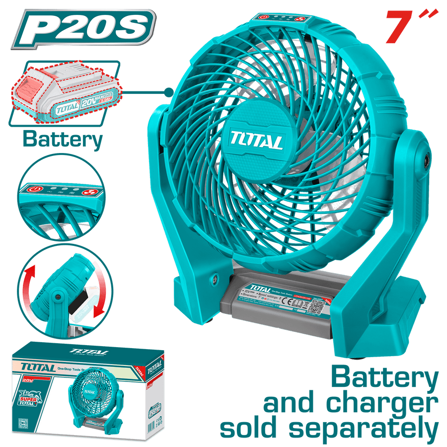 Ventilateur sans fil 20V 7 pouces TFALI2007 TOTAL tunisie - SME IMPORT
