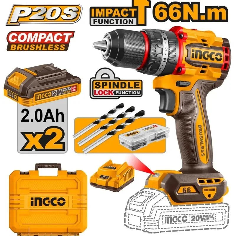 Visseuse 20 V Brushless INGCO – CIDLI20668 - SME IMPORT