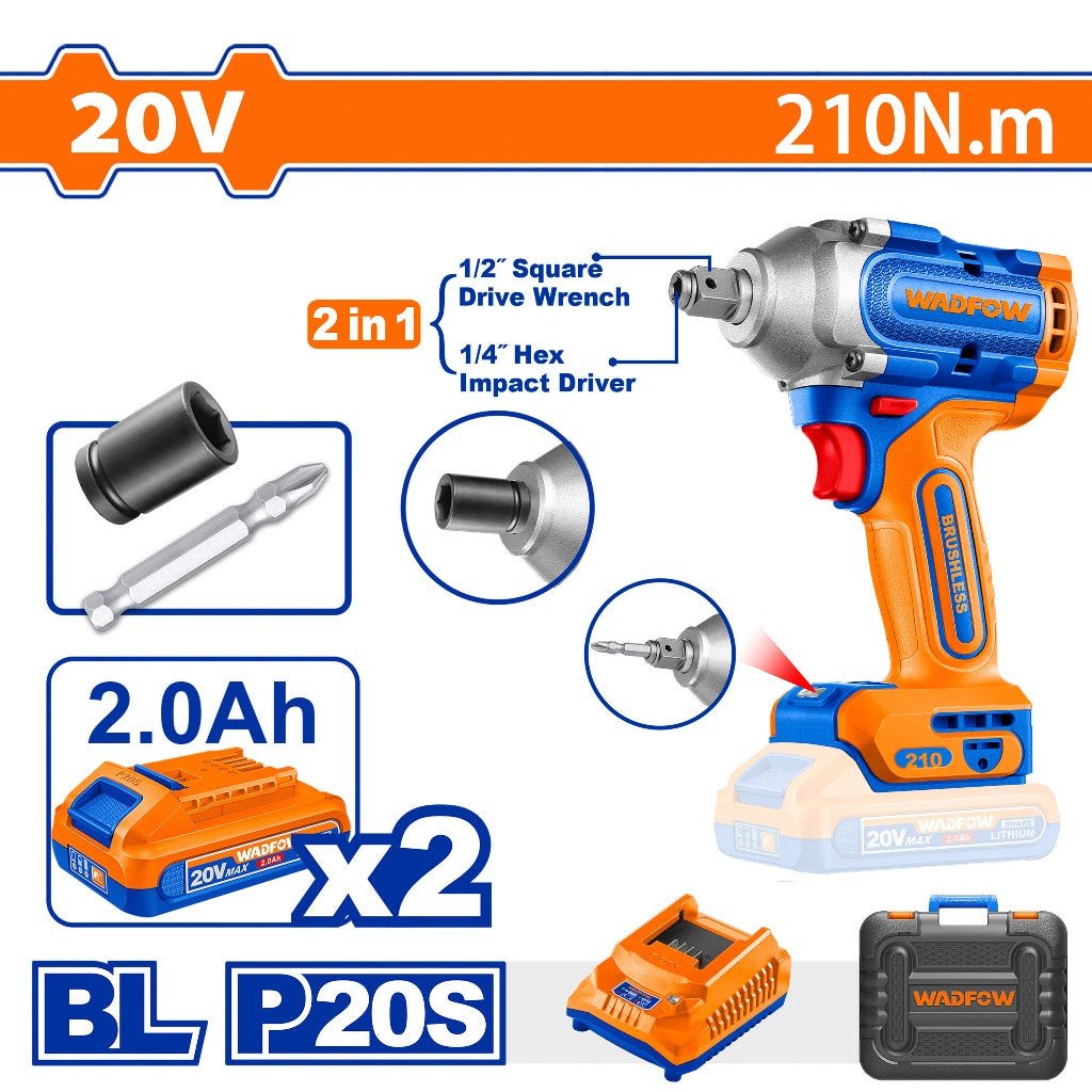 Visseuse 20v 2en1 210n.m WADFOW WCD3B21 - SME IMPORT