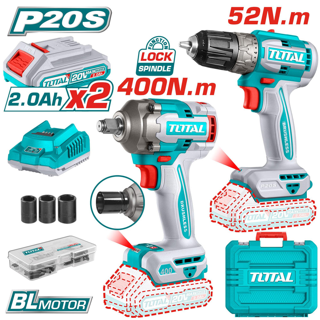 Visseuse Boulonneuse 20V TOTAL TUNISIA Bricolage TCKLI20271 - SME IMPORT