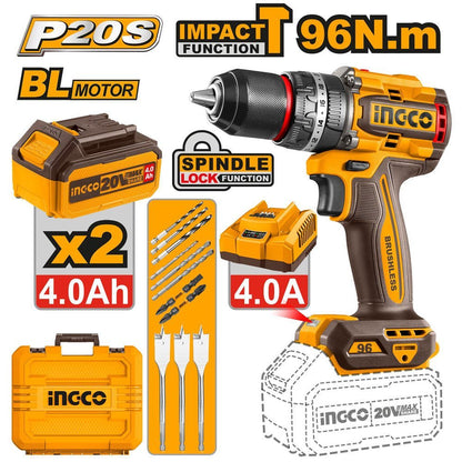 Visseuse brushless 96 Nm INGCO CIDLI20968 - SME IMPORT
