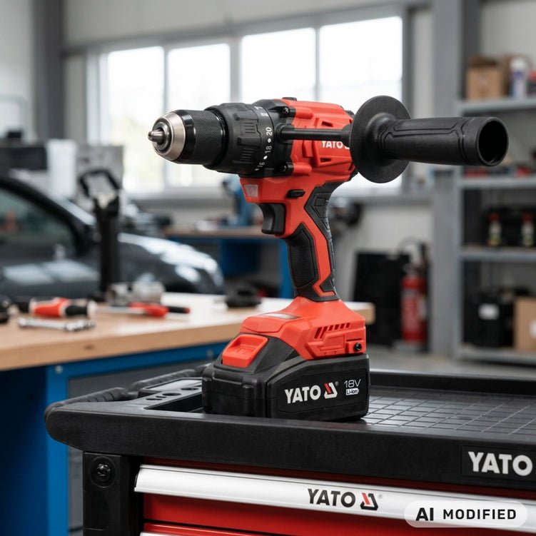 VISSEUSE PERC.PERCU.120Nm 2Batt.4Ah 18V Brushless — YATO YT-8277915 - SME IMPORT