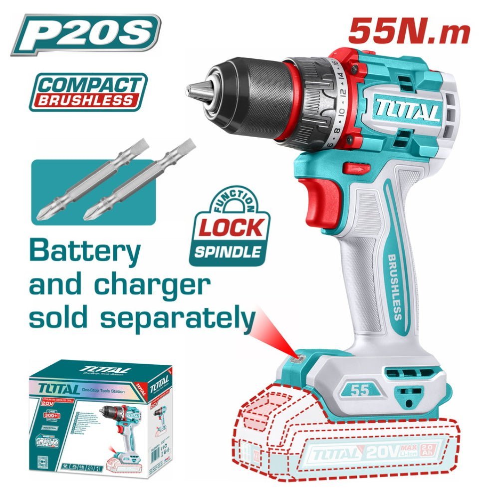 Visseuse sans fil 20V – TOTAL projets – P20S TDLI205581 - SME IMPORT