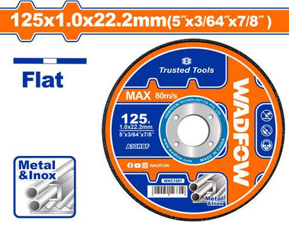 WAC1351 WADFOW disque inox métal 125m - SME IMPORT