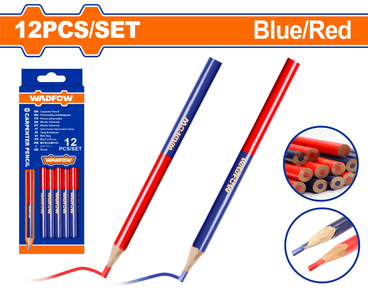 WADFOW crayon rouge 9 bleu 12 pcs WMQ2512 - SME IMPORT