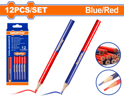 WADFOW crayon rouge 9 bleu 12 pcs WMQ2512 - SME IMPORT
