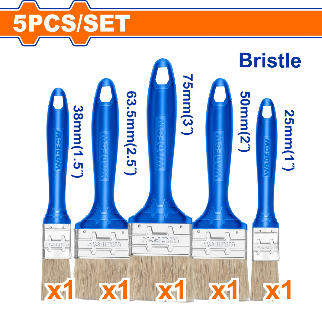 WADFOW jeu 5 pinceaux plastique WPB1952 - SME IMPORT