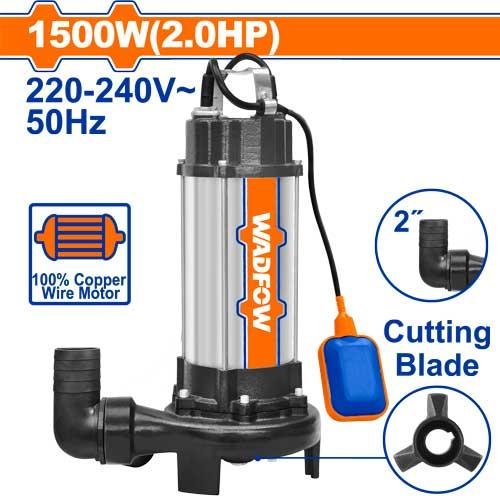 WADFOW Pompe vide-cave eaux chargées 1500 W (2 HP), 350 L/min – WWPWA05 - SME IMPORT