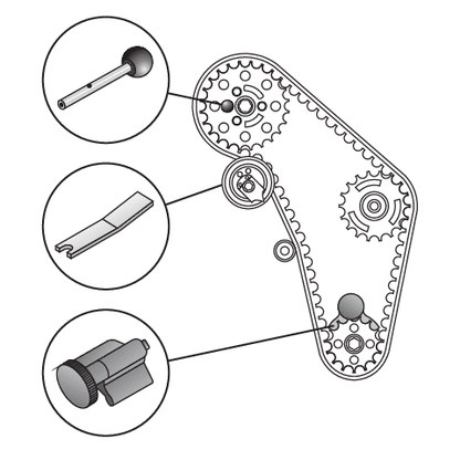 YATO YT-0632 – Kit de calage et blocage de distribution moteur, 3 pièces - SME IMPORT