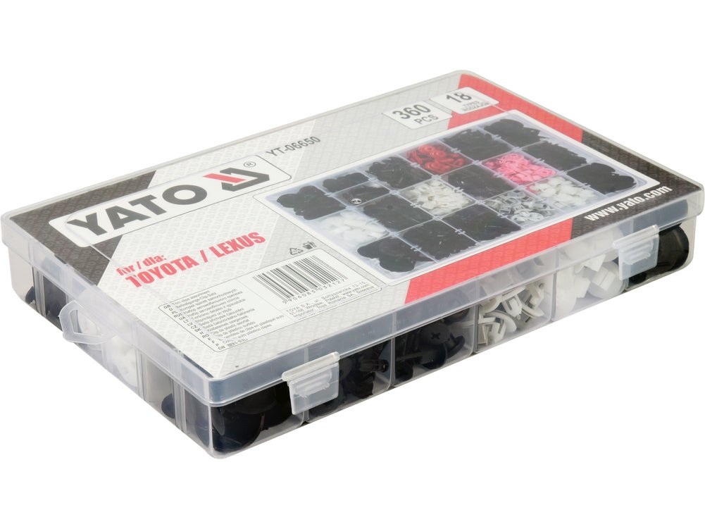 YATO YT-06650 – Kit de clips automobiles Toyota/Lexus, 360 pièces - SME IMPORT