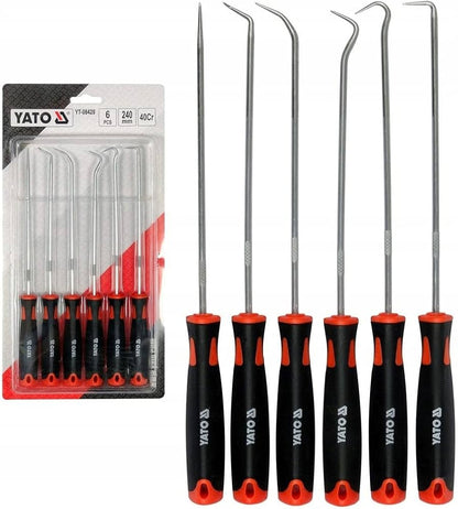 Jeu de 6 crochets de précision YATO YT-08428 – 240 mm